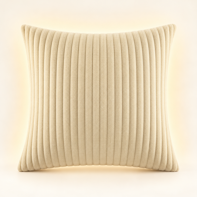 Coussin chauffant beige Tedora pour un coin détente